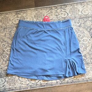 Greg Norman Collection Stylish Blue Skater Skirt